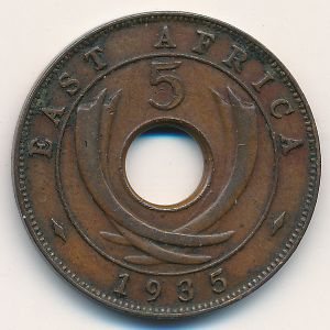 East Africa, 5 cents, 1935