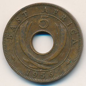 Восточная Африка, 5 центов (1956 г.)