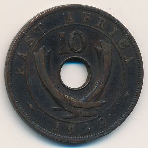 Восточная Африка, 10 центов (1922 г.)