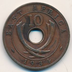 East Africa, 10 cents, 1934