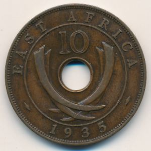 Восточная Африка, 10 центов (1935 г.)