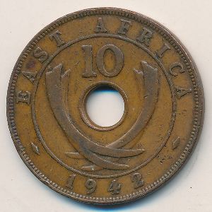 East Africa, 10 cents, 1942