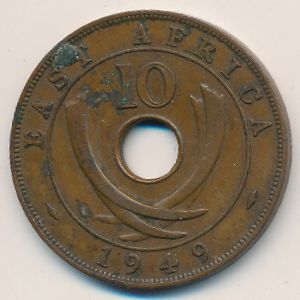 Восточная Африка, 10 центов (1949 г.)
