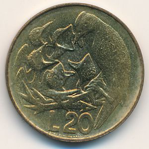 Сан-Марино, 20 лир (1975 г.)