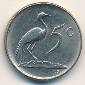 South Africa, 5 cents, 1977