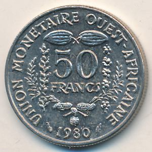 Западная Африка, 50 франков (1980 г.)