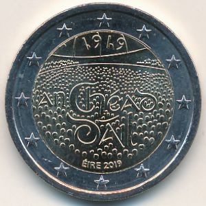 Ирландия, 2 евро (2019 г.)