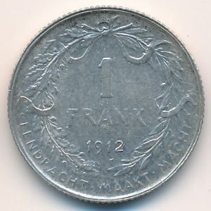 Бельгия, 1 франк (1912 г.)