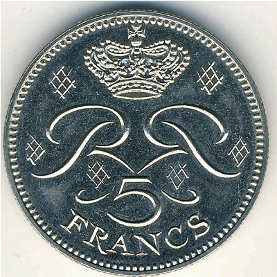 Монако, 5 франков (1971–1995 г.)