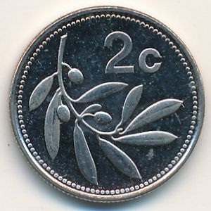 Malta, 2 cents, 2002