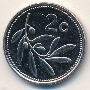 Malta, 2 cents, 2002