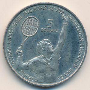 Niue, 5 dollars, 1987