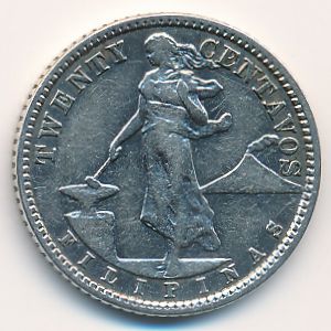 Филиппины, 20 сентаво (1928 г.)