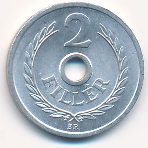 Венгрия, 2 филлера (1963 г.)