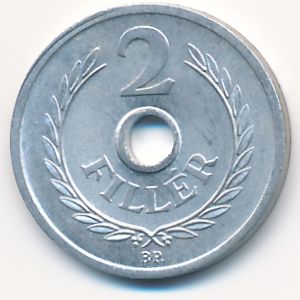 Венгрия, 2 филлера (1963 г.)
