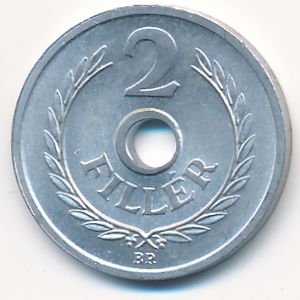 Венгрия, 2 филлера (1963 г.)