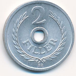 Венгрия, 2 филлера (1963 г.)