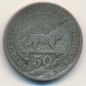 Восточная Африка, 50 центов (1922 г.)