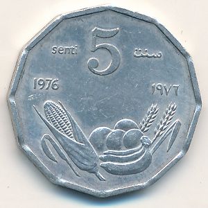 Сомали, 5 сентов (1976 г.)