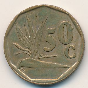 South Africa, 50 cents, 1993