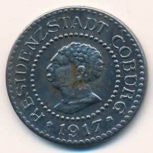Кобург., 10 пфеннигов (1917 г.)