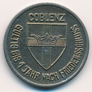 Кобленц., 25 пфеннигов (1918 г.)