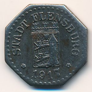 Фленсбург., 1 пфенниг (1917 г.)