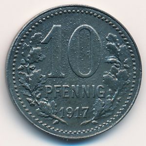 Изерлон., 10 пфеннигов (1917 г.)