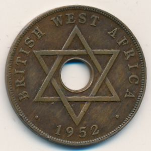 British West Africa, 1 penny, 1952