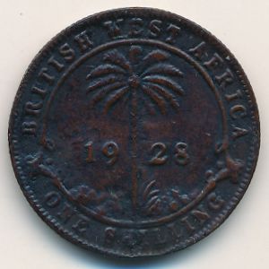 British West Africa, 1 shilling, 1928