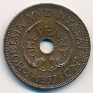Родезия и Ньясаленд, 1 пенни (1957 г.)