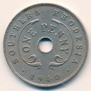 Southern Rhodesia, 1 penny, 1940