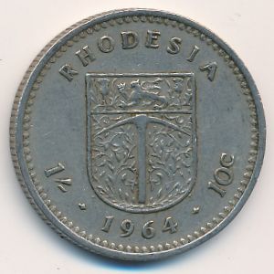 Rhodesia, 1shilling-10 cents, 1964