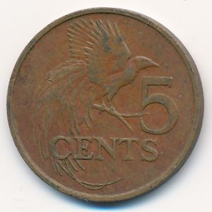 Trinidad & Tobago, 5 cents, 1977