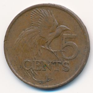 Тринидад и Тобаго, 5 центов (1990 г.)