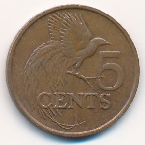 Trinidad & Tobago, 5 cents, 1995