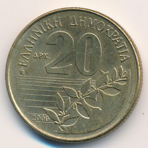 Греция, 20 драхм (2000 г.)