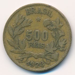 Brazil, 500 reis, 1928