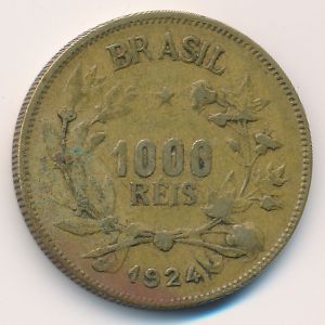 Brazil, 1000 reis, 1924