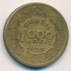 Brazil, 1000 reis, 1939