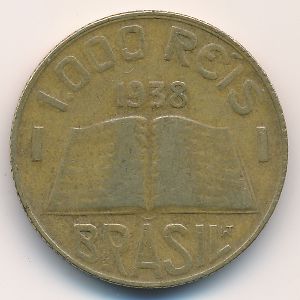 Brazil, 1000 reis, 1938