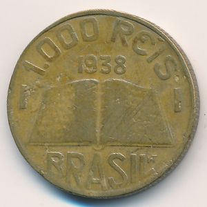 Brazil, 1000 reis, 1938