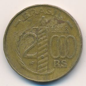 Brazil, 2000 reis, 1938