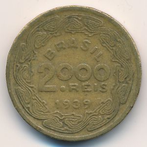 Brazil, 2000 reis, 1939