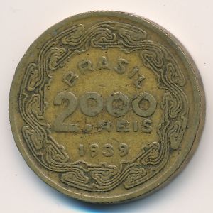 Brazil, 2000 reis, 1939