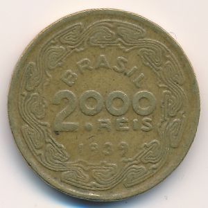 Brazil, 2000 reis, 1939