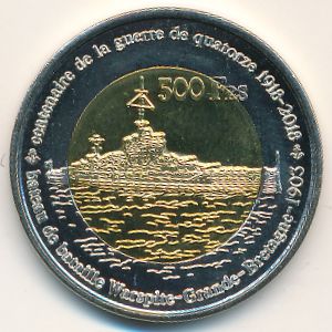 Острова Глорьез., 500 франков (2018 г.)