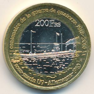 Bassas da india., 200 francs, 2018