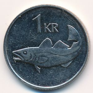Iceland, 1 krona, 2007