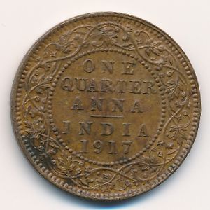 Британская Индия, 1/4 анны (1917 г.)
